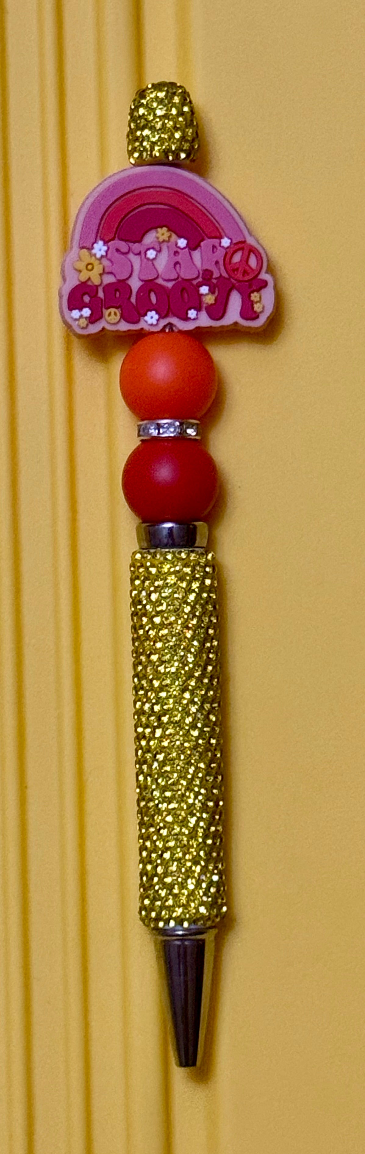 Rhinestone Beaded Pen with Focal