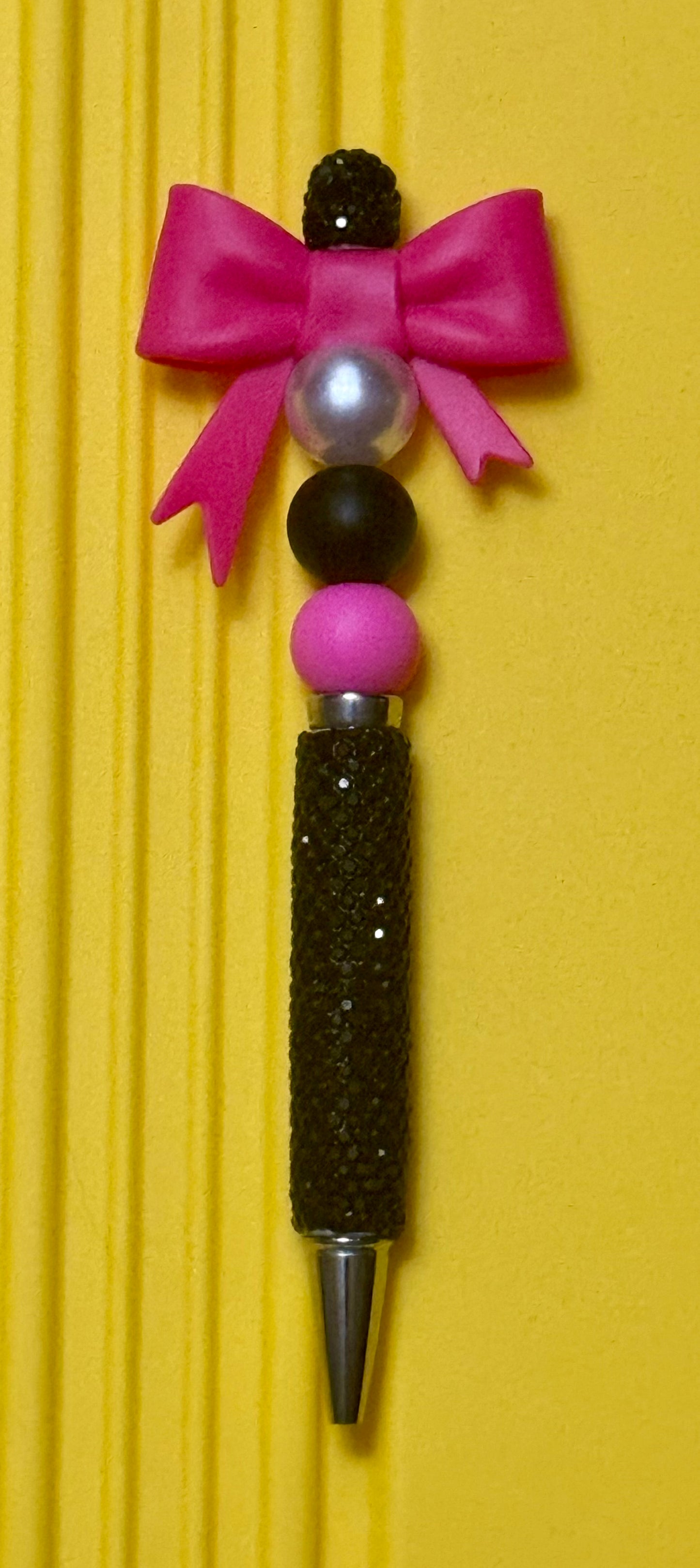 Rhinestone Beaded Pens with Bows