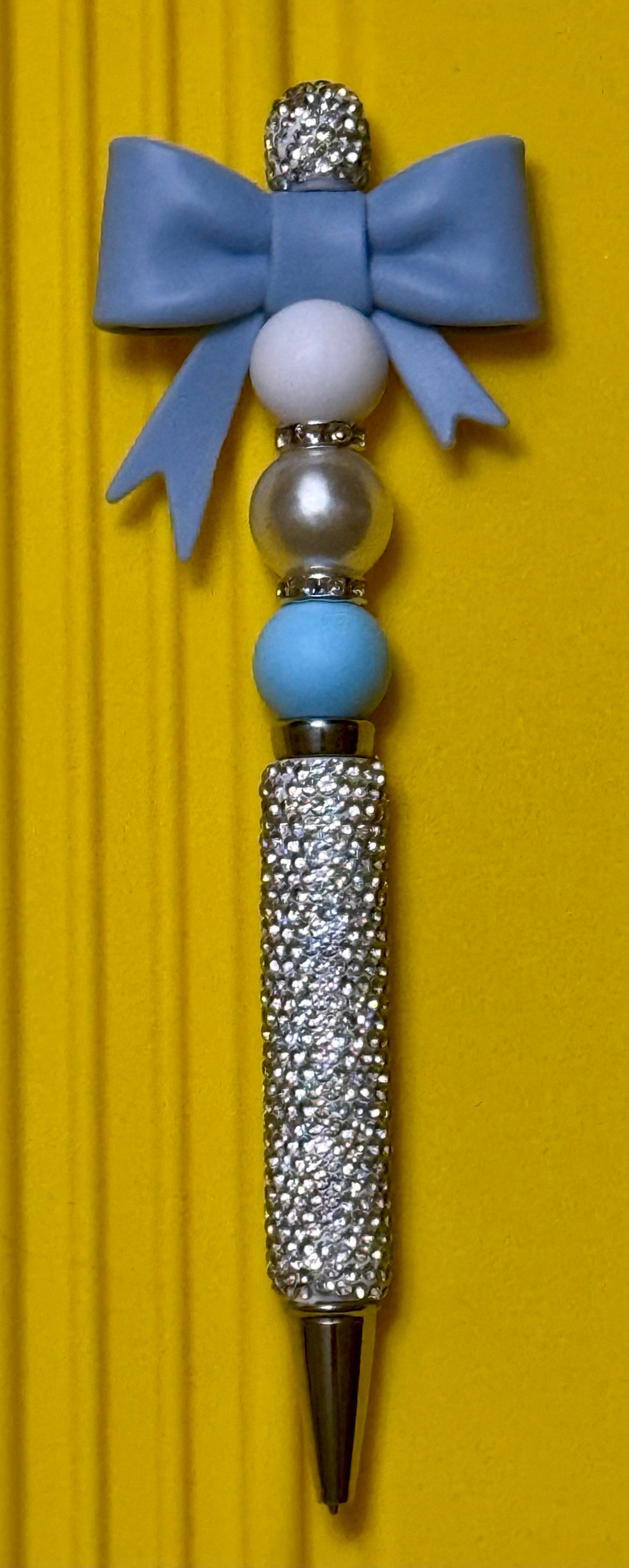 Rhinestone Beaded Pens with Bows