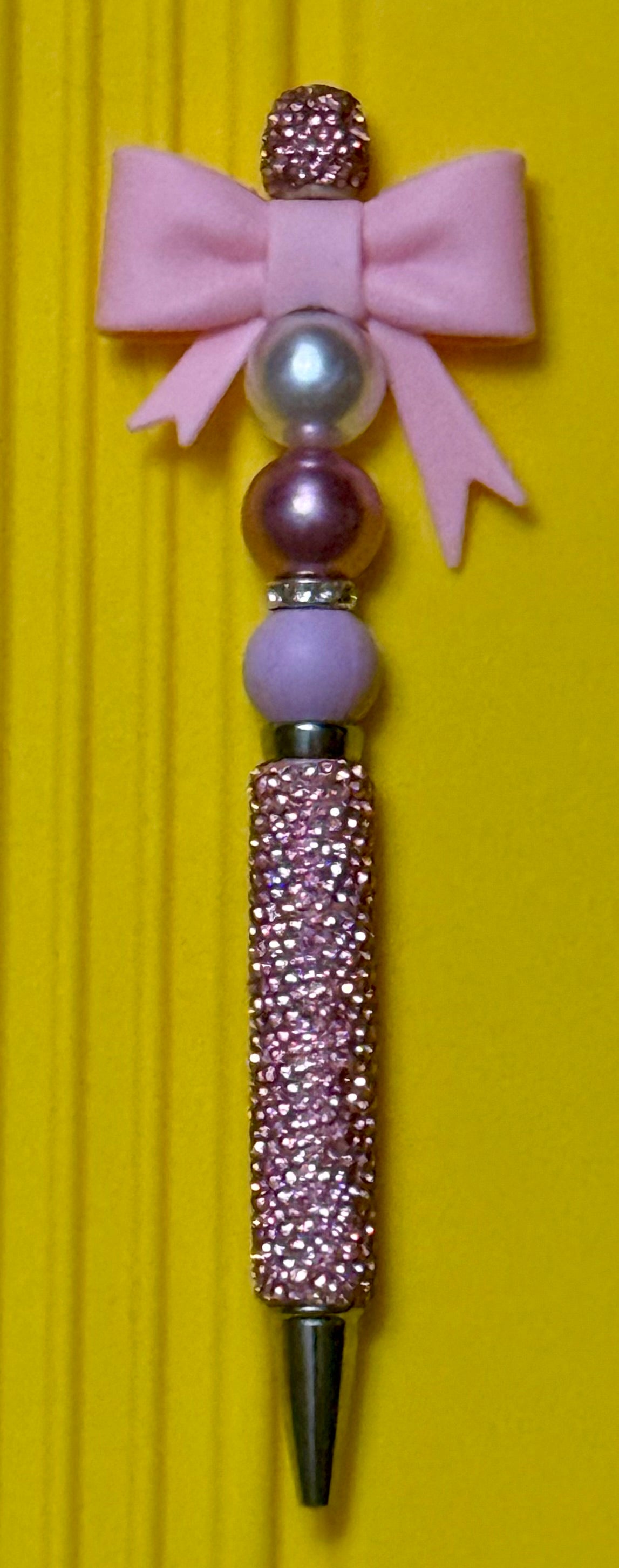 Rhinestone Beaded Pens with Bows