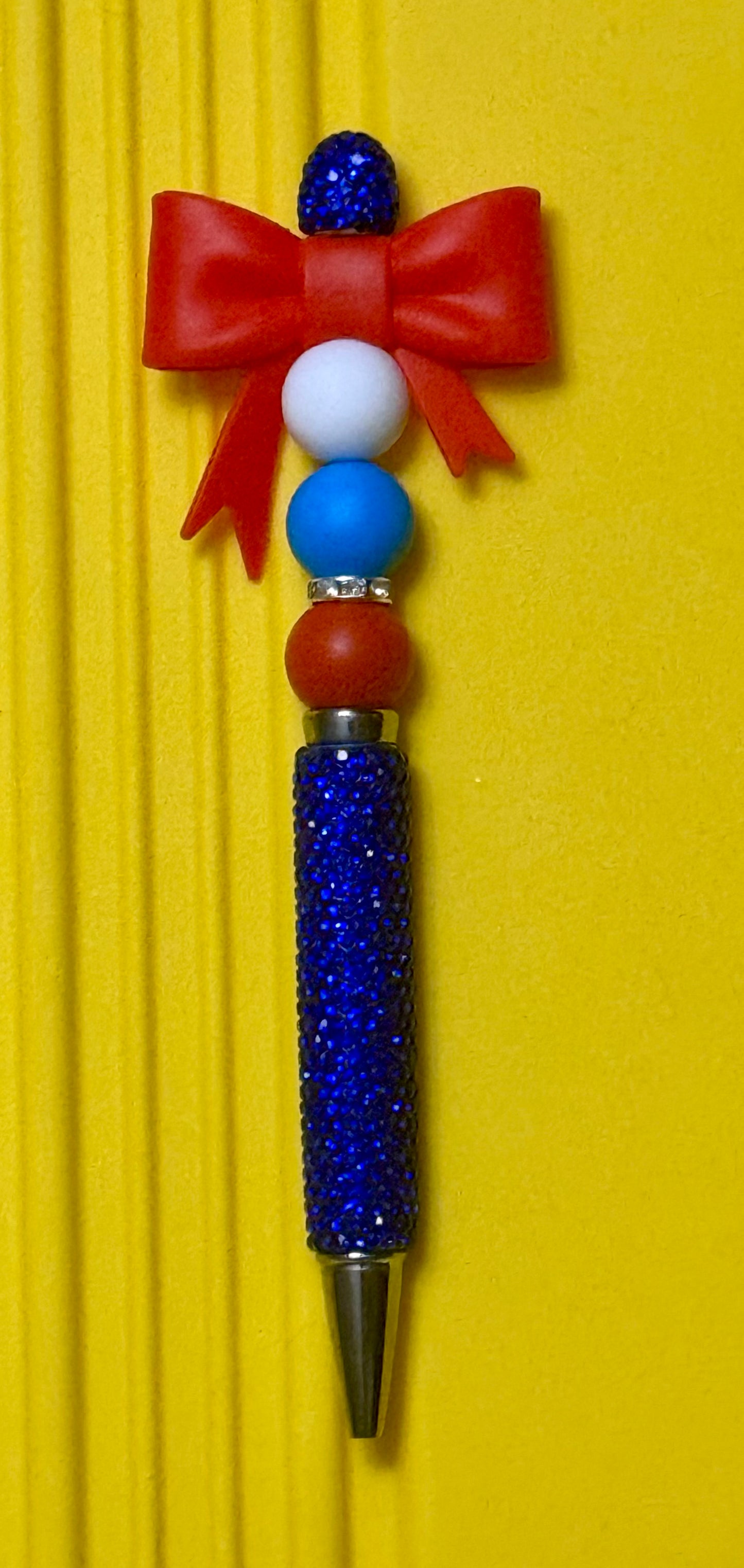 Rhinestone Beaded Pens with Bows