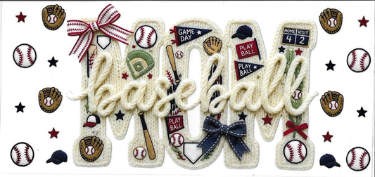 Decorative wall art with 'Baseball Daddy' text surrounded by baseball-themed elements on a white background.