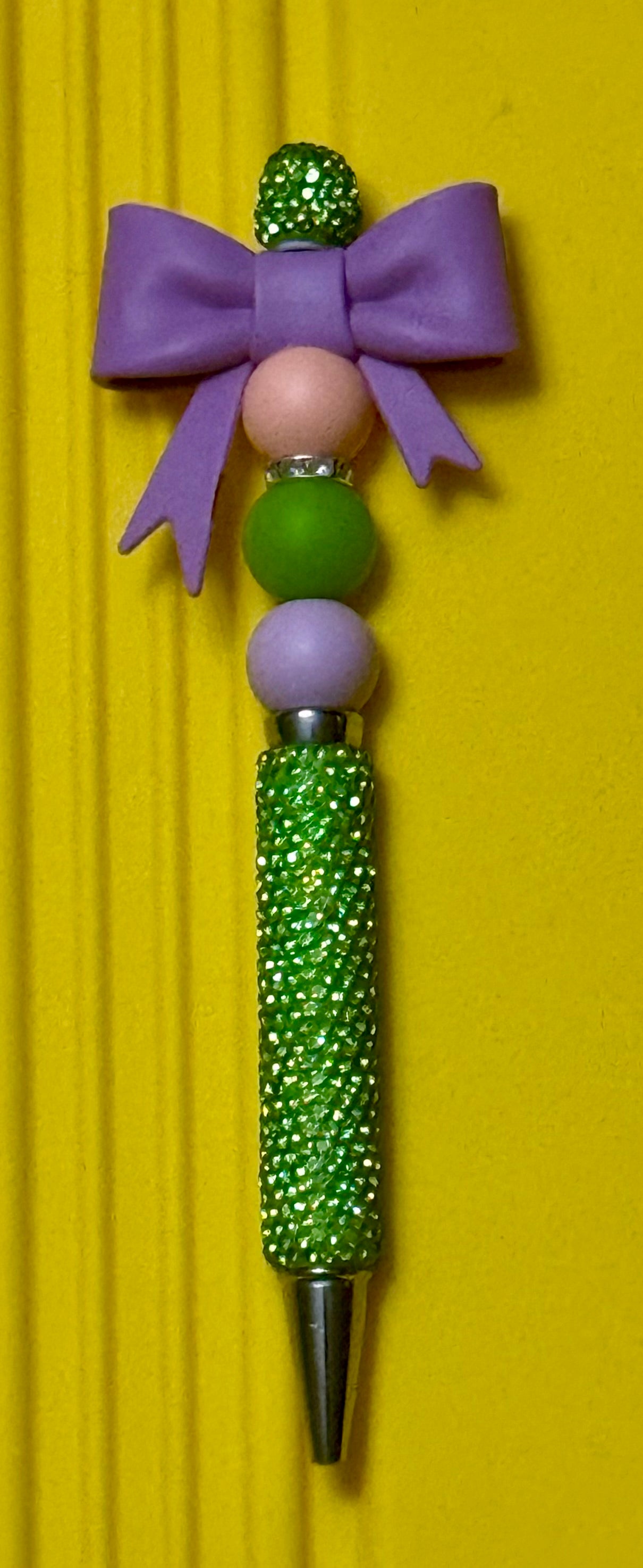 Rhinestone Beaded Pens with Bows