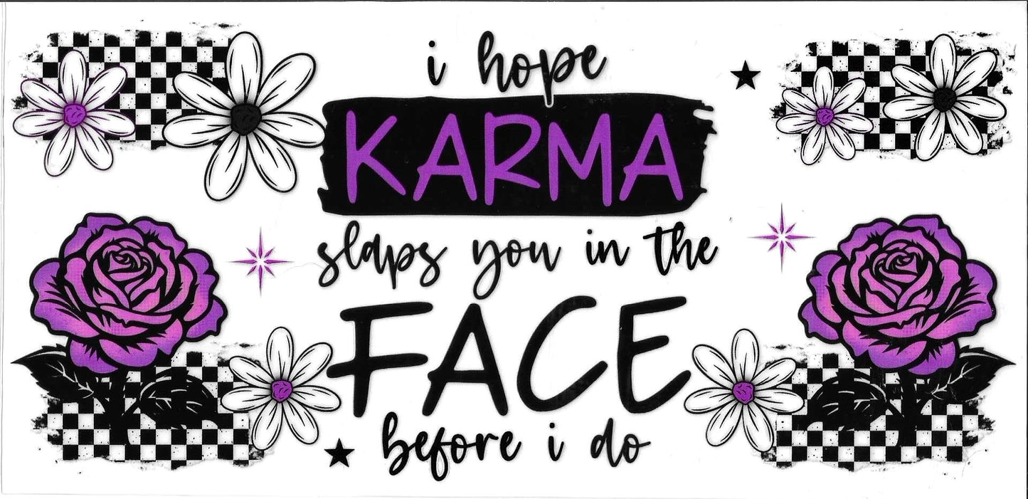Decorative banner with purple roses, flowers, and text on a white background