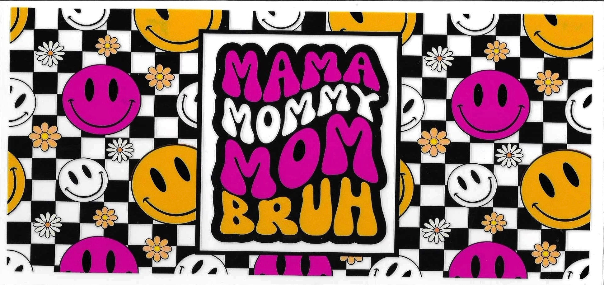 Smile face checkered Mama