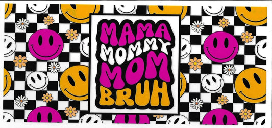 Smile face checkered Mama